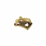 Brass Crown Slider Charm Fits Regaliz Leather 18mm PK1