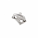 Silver Crown Slider Charm Fit Regaliz Leather 18mm PK1