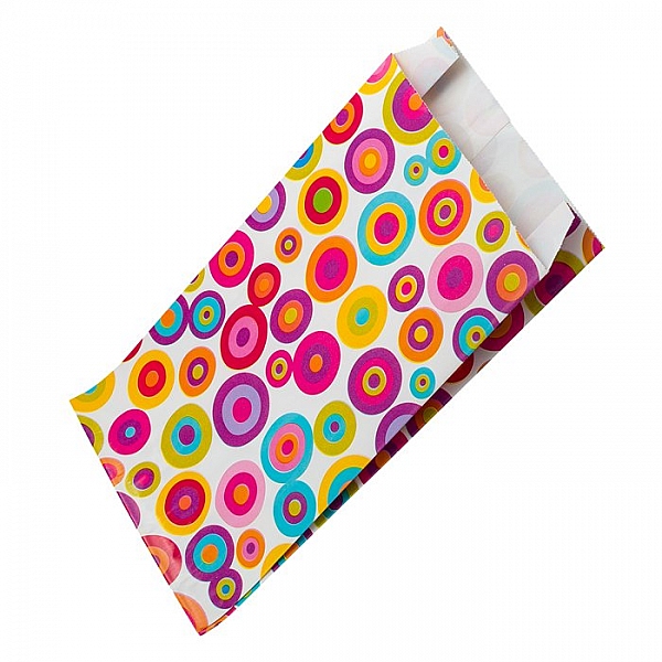 Retro Patterned Spotty Dots 21x12cm Paper Gift Bag (PK5)