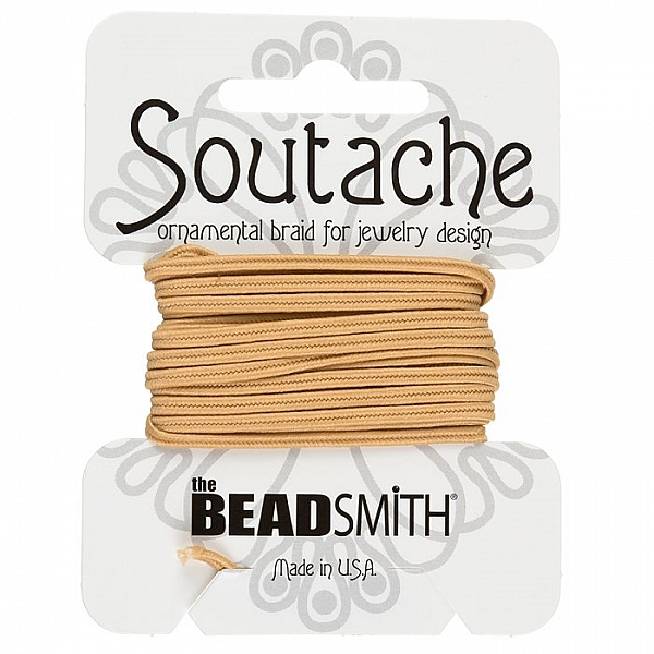 Beadsmith Soutache Polyester Cord - Deep Beige 3 yards