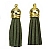 Suede Tassel Charms with Gold Cap Dark Green 36mm PK2