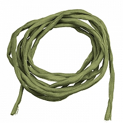 Silk Fabric Strings 2mm Hand Dyed Olive Green 1metre
