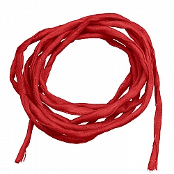 Silk Fabric Strings 2mm Hand Dyed Red 1metre