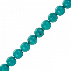 Synthetic Blue Turquoise Round Beads 10mm 15.5" Strand