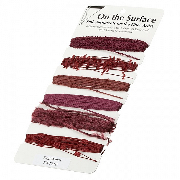 Red Wines Embellishment Cord Threads 6 Fibers - 4yrds