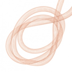 Hollow Nylon Mesh Tubing Crafts 8mm Light Rose 3 metre