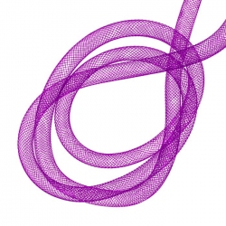 Nylon Mesh Tubing Jewellery Craft 8mm Fuchsia - 3 metre