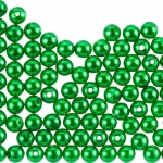 8mm Acrylic Pearl Beads Round Forest Green Pack of 100