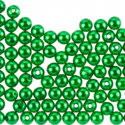 8mm Acrylic Pearl Beads Round Forest Green Pack of 100
