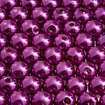 8mm Acrylic Round Pearl Beads (Magenta Purple) - PK100