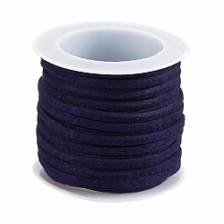3mm Flat Faux Suede Cord Lace Marine Blue 5 Metre Reel