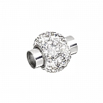Magnetic Clasp Stainless Steel Ball & Rhinestones 18mm