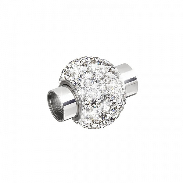 Magnetic Clasp Stainless Steel Ball & Rhinestones 18mm