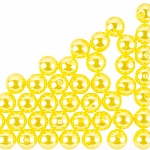 Acrylic Pearl Beads Round Chunky 10mm Yellow Pack of 50