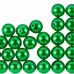 Acrylic Pearl Beads Round ABS Forest Green 12mm - PK30