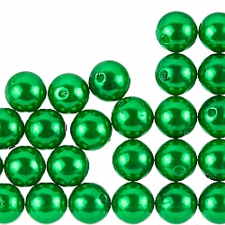 Acrylic Pearl Beads Round ABS Forest Green 12mm - PK30