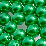 Acrylic Pearl Beads Round ABS Forest Green 12mm - PK30