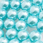 Round Acrylic Pearl Beads 12mm ABS Turquoise Pack of 30