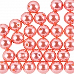 Acrylic Pearl Beads Round 12mm (Salmon Pink) Pack of 30