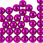 12mm Acrylic Pearl Beads Round Magenta Purple Pack of 30