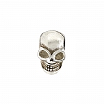 Antique Silver Skull End Cap fits Regaliz Leather 20mm