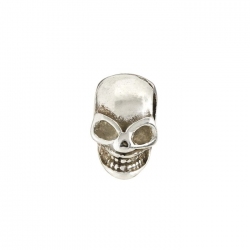 Antique Silver Skull End Cap fits Regaliz Leather 20mm