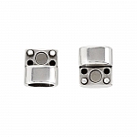 Antique Silver Flat Magnetic Clasp Fits Regaliz Leather PK1	