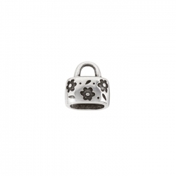 Silver Floral Embossed End Cap fits Regaliz Leather PK1