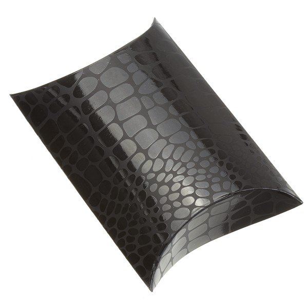 Black Crocodile Pattern Small Pillow Gift Box 12x8x3cm PK1