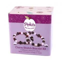 Pipkits Charm Stretch Beaded Bracelet Making Kit - Aqua
