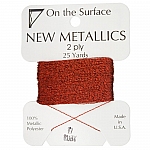 Beadsmith Metallic Polyester Thread 2 ply Ruby 25 yards