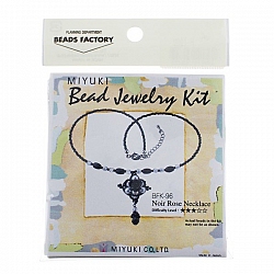 Miyuki Seed Bead Kits Noir Rose Necklace Jewellery Kit