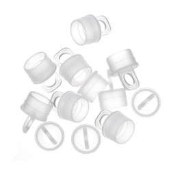 Plastic Caps for Hangable Seed Bead Tubes - 14mm Pack of 12