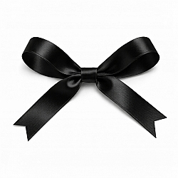 10mm Black Double Sided Satin Ribbon – 1 Metre