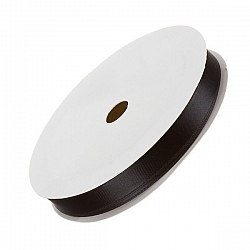 10mm (Black) Double Sided Satin Ribbon on 7 Metre Reel