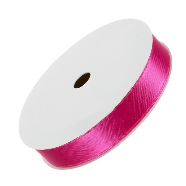 Pink Satin Double Sided Ribbon 15mm Wide 7 Metre Reel