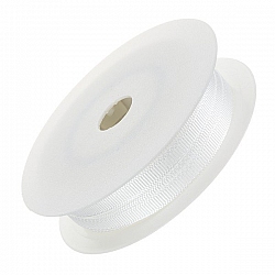 White Grosgrain Craft Ribbon 6mm Wide on 20 Metre Reel
