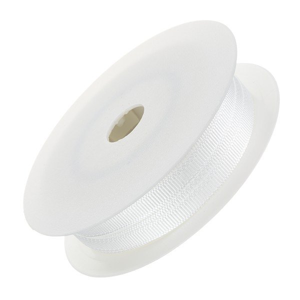 White Grosgrain Craft Ribbon 6mm Wide on 20 Metre Reel