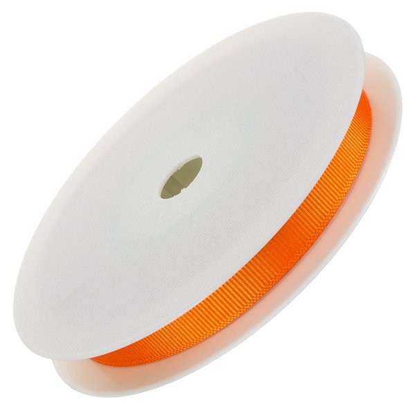 10mm Orange Grosgrain Ribbon for Beading 20 Metre Reel