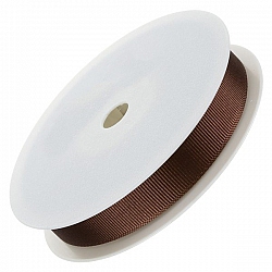 Brown Grosgrain Craft Ribbon 16mm Wide - 20 Metre Reel