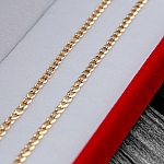 Solid 9ct Gold Luxury Flat Curb Link Chain 18" Necklace