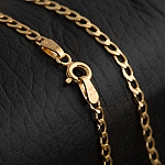 Solid 9ct Gold Luxury Flat Curb Link Chain 18" Necklace
