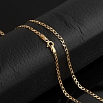Solid 9ct Gold Luxury Flat Curb Link Chain 18" Necklace