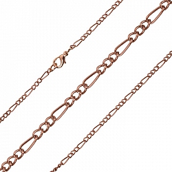 Figaro Copper Plated Chain Finished Lobster Clasp 18"