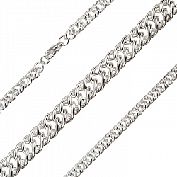 Silver Plated 5mm Double Link Chunky Curb Chain 1 Metre