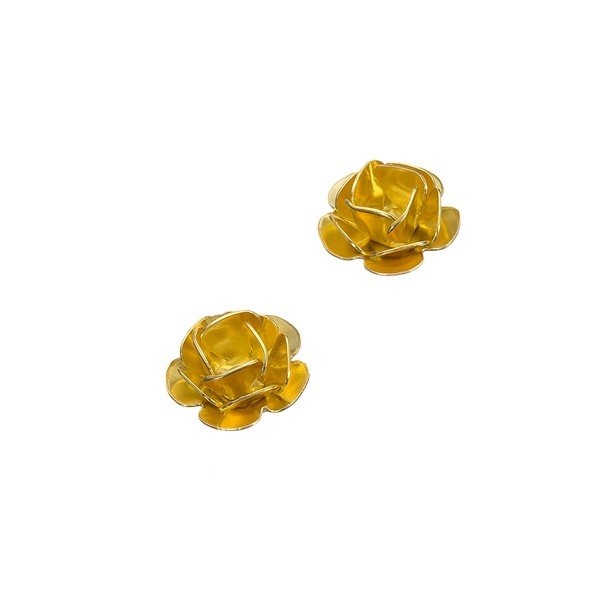Flower Shape Metal Spacer Beads Gold Plated (12mm) PK2