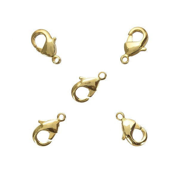 Carab Gold Lobster Claw Jewellery Clasps (10x5mm) PK5