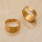 Adjustable Ring Bases Gold Plated - Flat 10mm Wide PK2