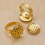 Adjustable Ring Bases Gold Plated 16mm Sieve Disc PK2