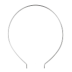 Tiara Head Band Blank Silver Plated Brass 4mm Width PK1